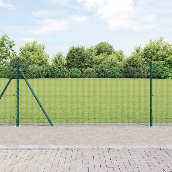 Hitsattu metalliverkkoaita betoni-juurella 25 x 0,8 m Vihreä