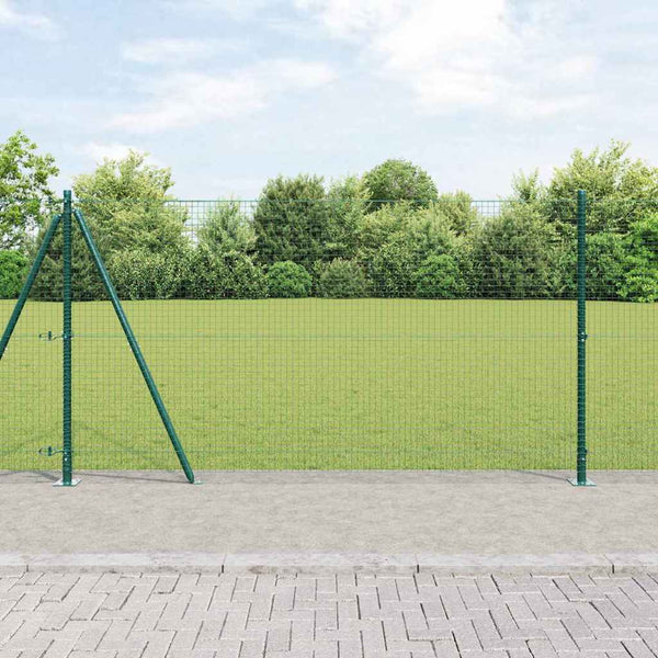 Hitsattu metalliverkkoaita betoni-juurella 25 x 1,2 m Vihreä