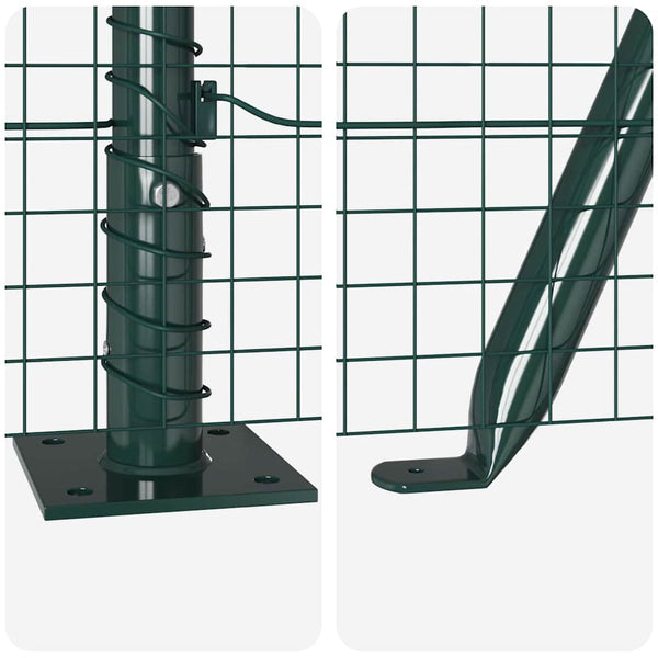 Hitsattu metalliverkkoaita betoni-juurella 50 x 1 m Vihreä