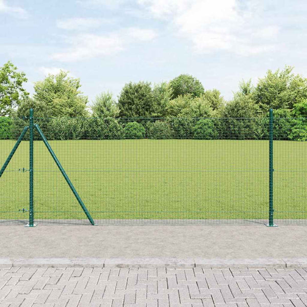Hitsattu metalliverkkoaita betoni-juurella 50 x 1 m Vihreä