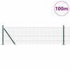 Hitsattu metalliverkkoaita betoni-juurella 100 x 0,4 m Vihreä