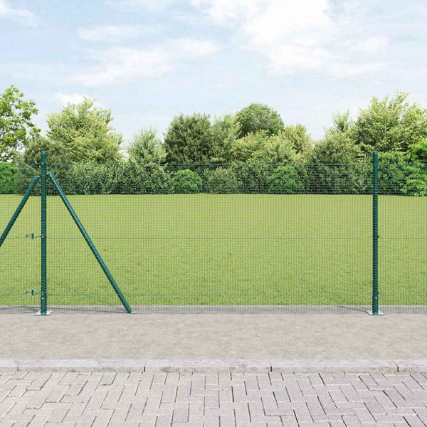 Hitsattu metalliverkkoaita betoni-juurella 100 x 1 m Vihreä