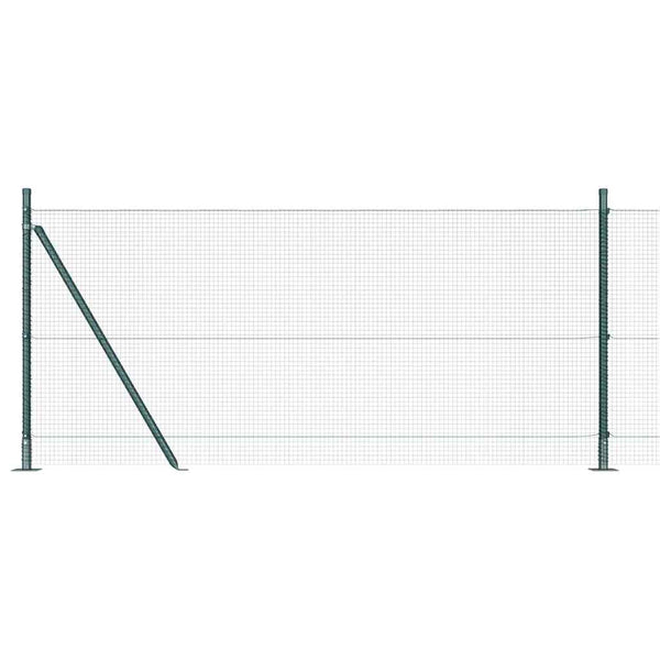 Hitsattu metalliverkkoaita betoni-juurella 100 x 1 m Vihreä