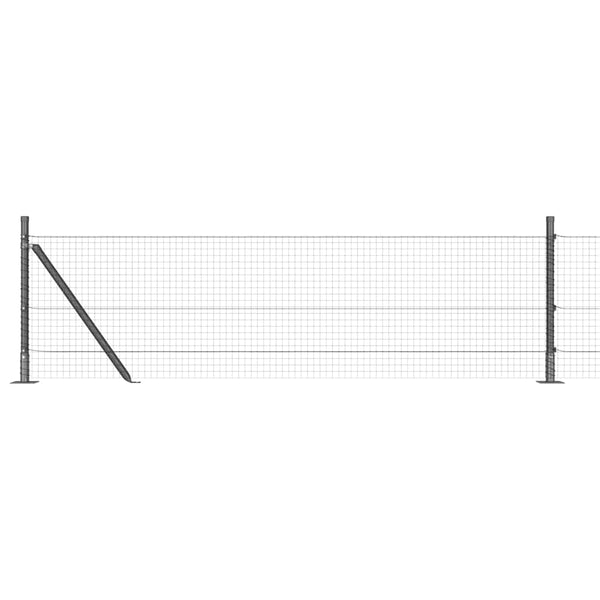 Hitsattu metalliverkkoaita betoni-juurella 10 x 0,4 m Harmaa