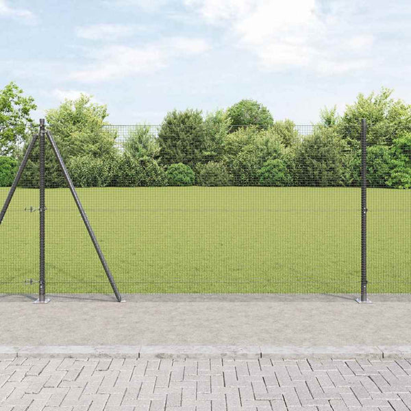 Hitsattu metalliverkkoaita betoni-juurella 10 x 1,2 m Harmaa