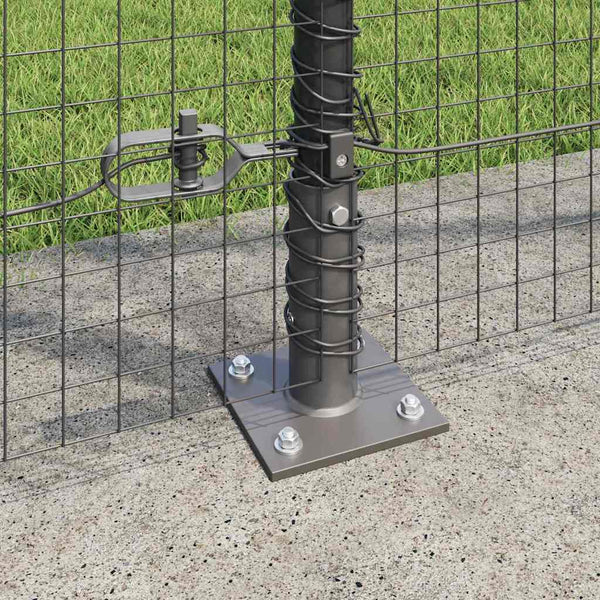 Hitsattu metalliverkkoaita betoni-juurella 10 x 1,5 m Harmaa