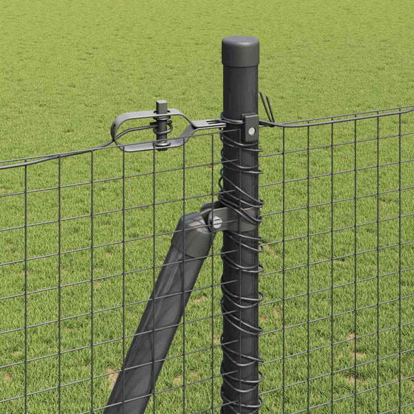 Hitsattu metalliverkkoaita betoni-juurella 10 x 1,5 m Harmaa