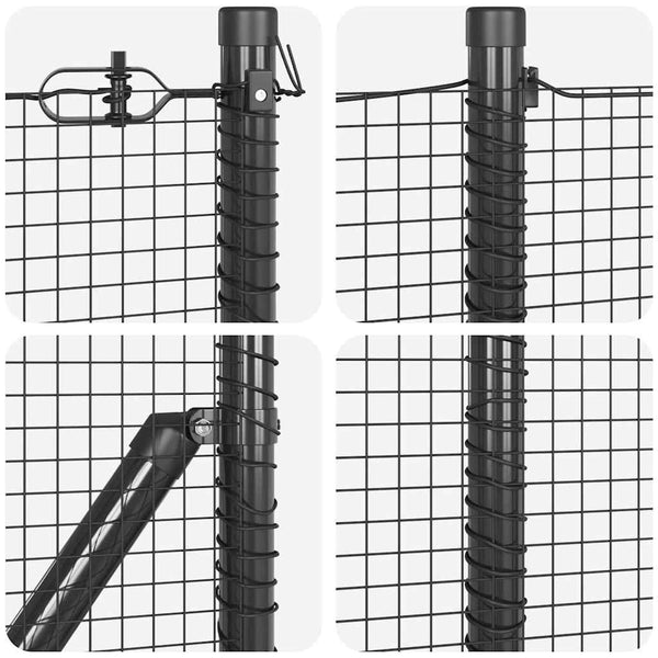 Hitsattu metalliverkkoaita betoni-juurella 25 x 0,5 m Harmaa
