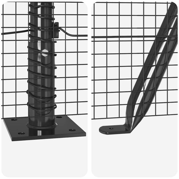 Hitsattu metalliverkkoaita betoni-juurella 25 x 0,5 m Harmaa