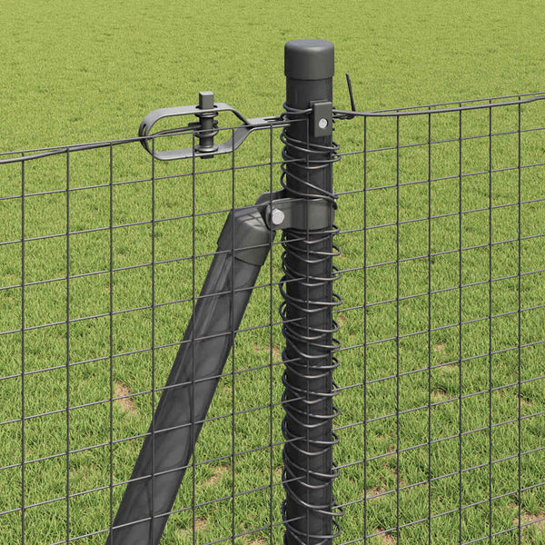 Hitsattu metalliverkkoaita betoni-juurella 25 x 1,2 m Harmaa