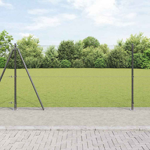 Hitsattu metalliverkkoaita betoni-juurella 25 x 1,2 m Harmaa
