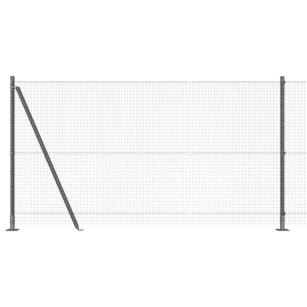 Hitsattu metalliverkkoaita betoni-juurella 25 x 1,2 m Harmaa
