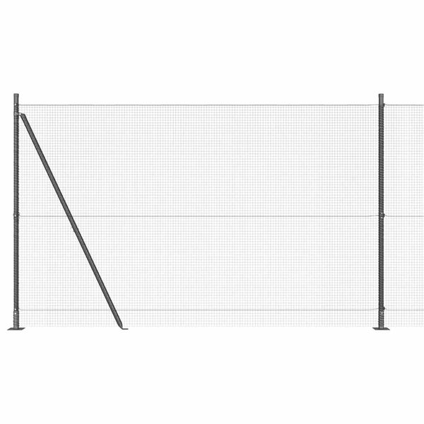 Hitsattu metalliverkkoaita betoni-juurella 25 x 1,4 m Harmaa