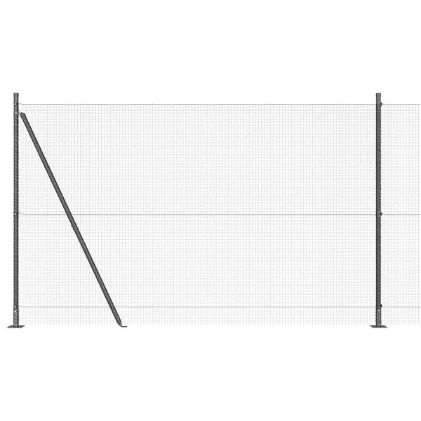 Hitsattu metalliverkkoaita betoni-juurella 25 x 1,4 m Harmaa