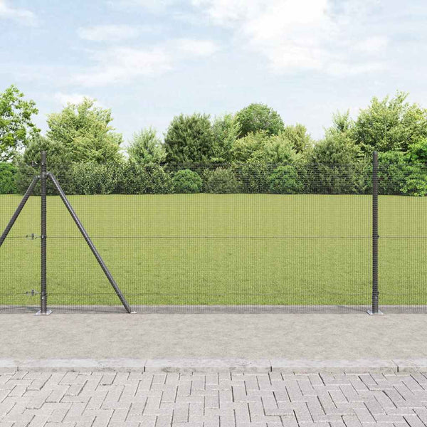 Hitsattu metalliverkkoaita betoni-juurella 25 x 1,5 m Harmaa