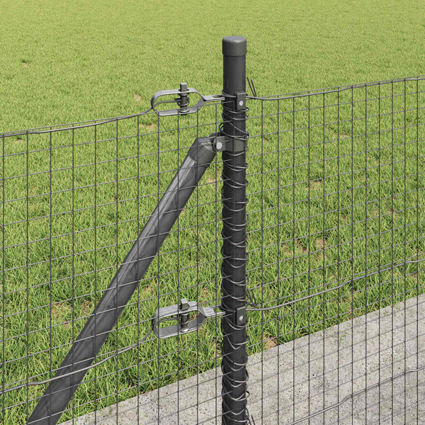 Hitsattu metalliverkkoaita betoni-juurella 50 x 0,4 m Harmaa
