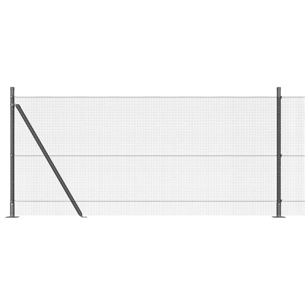 Hitsattu metalliverkkoaita betoni-juurella 50 x 0,8 m Harmaa