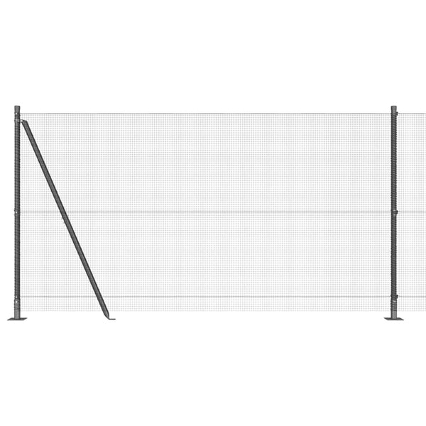 Hitsattu metalliverkkoaita betoni-juurella 50 x 1,2 m Harmaa
