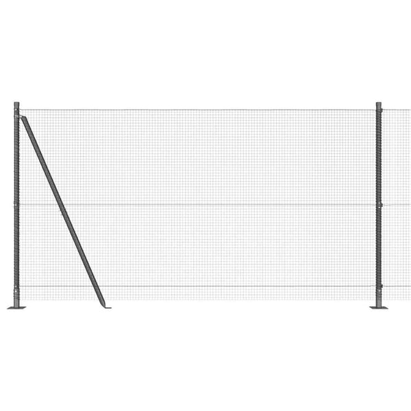 Hitsattu metalliverkkoaita betoni-juurella 50 x 1,2 m Harmaa