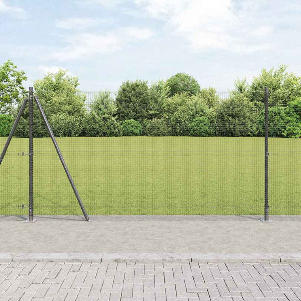 Hitsattu metalliverkkoaita betoni-juurella 50 x 1,2 m Harmaa