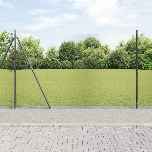 Hitsattu metalliverkkoaita betoni-juurella 50 x 1,4 m Harmaa