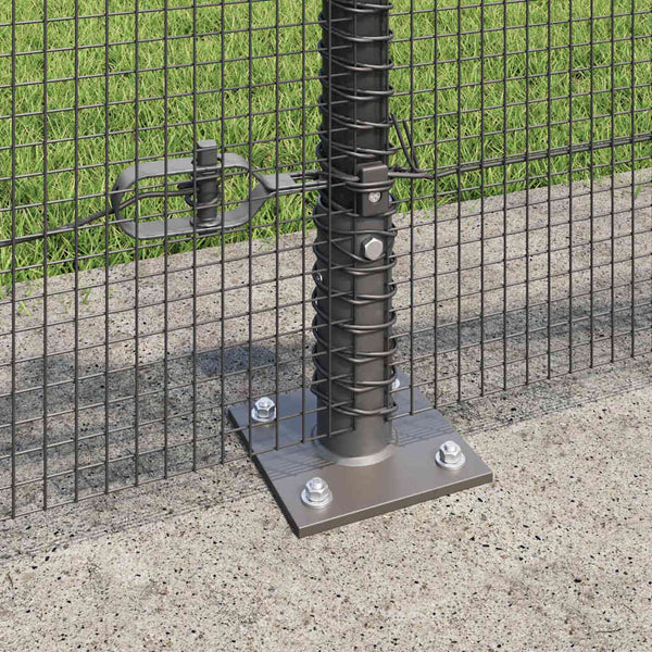 Hitsattu metalliverkkoaita betoni-juurella 100 x 0,5 m Harmaa