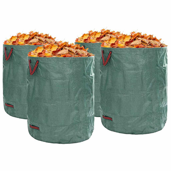 Puutarhajätepussit 4 kpl 500 l Vihreä Polypropeeni