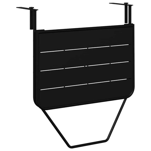 Ripustettava parvekepöytä Musta 60 x 39 x 65 cm Teräs