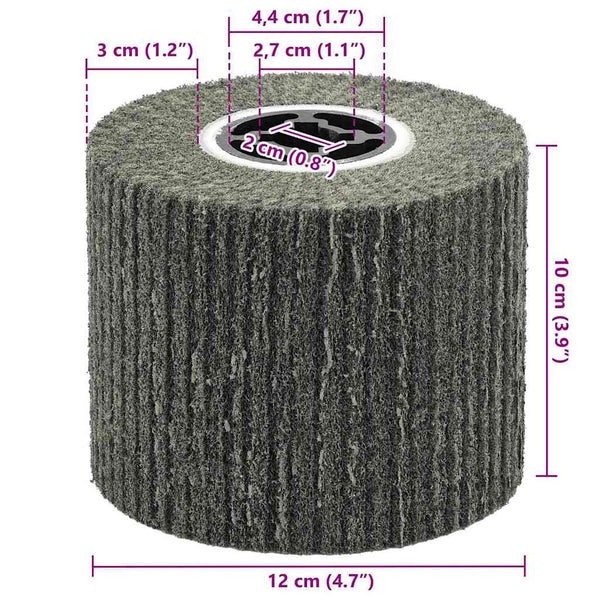 Hiontarullat 3 kpl Musta 12 x 12 x 10 cm Synteettinen kuitu