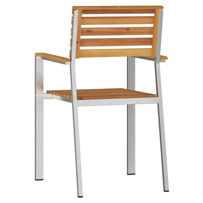 Ruskea puutarhan tuoli Leomara 56x54.5x87cm (4 pcs, akaasiapuu)