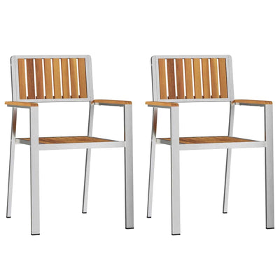 Ruskea puutarhan tuoli Mikael 56x54.5x87cm (2 pcs, akaasiapuu)