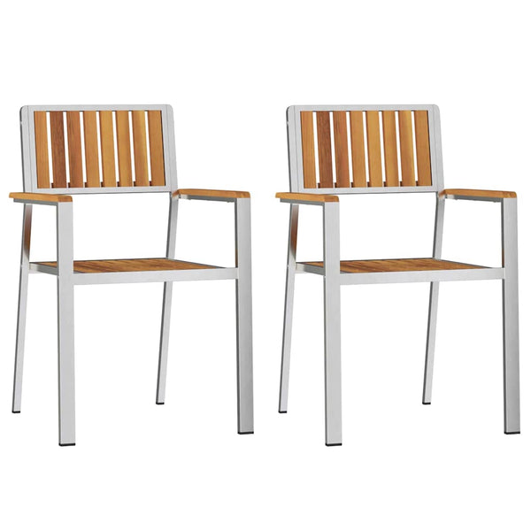 Ruskea puutarhan tuoli Mikael 56x54.5x87cm (2 pcs, akaasiapuu)