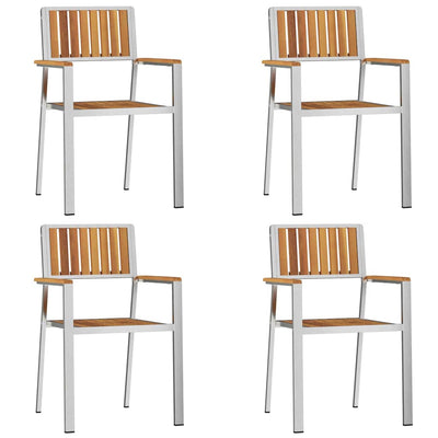 Ruskea puutarhan tuoli Mavra 56x54.5x87cm (4 pcs, akaasiapuu)