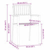 Ruskea puutarhan tuoli Mavra 56x54.5x87cm (4 pcs, akaasiapuu)