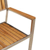 Ruskea puutarhan tuoli Aman 56x54.5x87cm (2 pcs, tiikki)