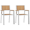 Ruskea puutarhan tuoli Aman 56x54.5x87cm (2 pcs, tiikki)