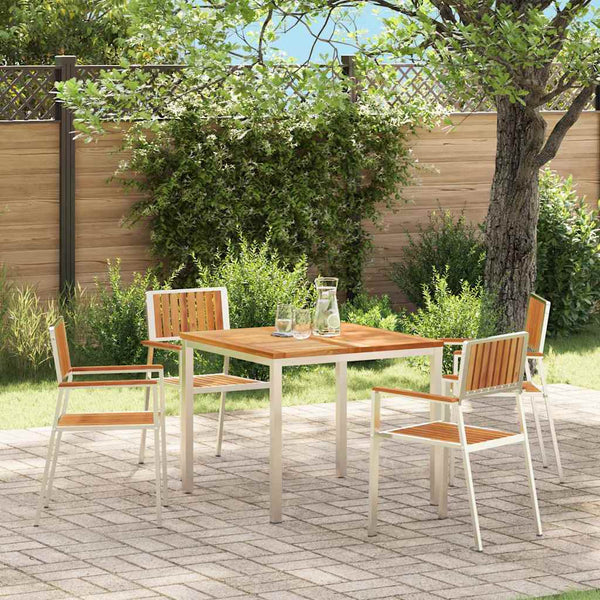 Ruskea puutarhan tuoli Curchel 56x54.5x87cm (4 pcs, tiikki)