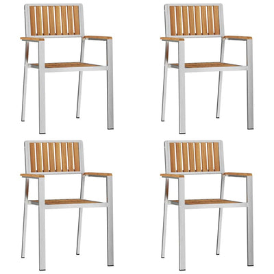 Ruskea puutarhan tuoli Curchel 56x54.5x87cm (4 pcs, tiikki)