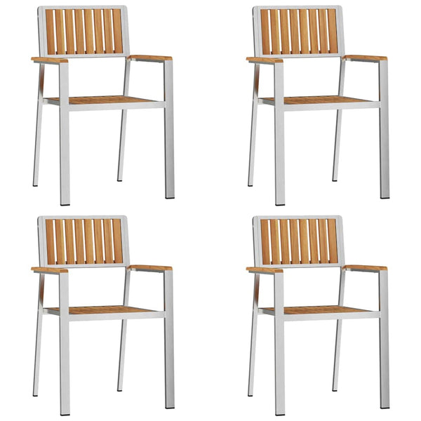 Ruskea puutarhan tuoli Curchel 56x54.5x87cm (4 pcs, tiikki)
