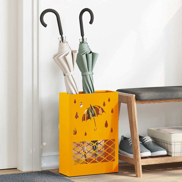 Sateenvarjoteline Sinapinkeltainen 28 x 12 x 41 cm Teräs