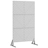 Yksityisyysnäyttö 100 x 50 x 180 cm Galvanoitu teräs Hopea