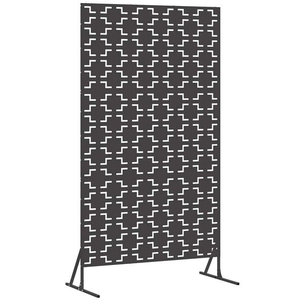Yksityisyysnäyttö 100 x 50 x 180 cm Teräs Musta