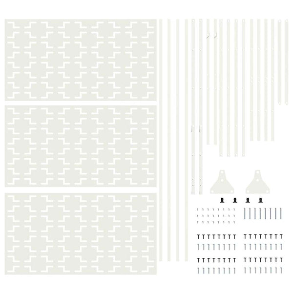 Yksityisyysnäyttö 100 x 50 x 180 cm Teräs valkoinen