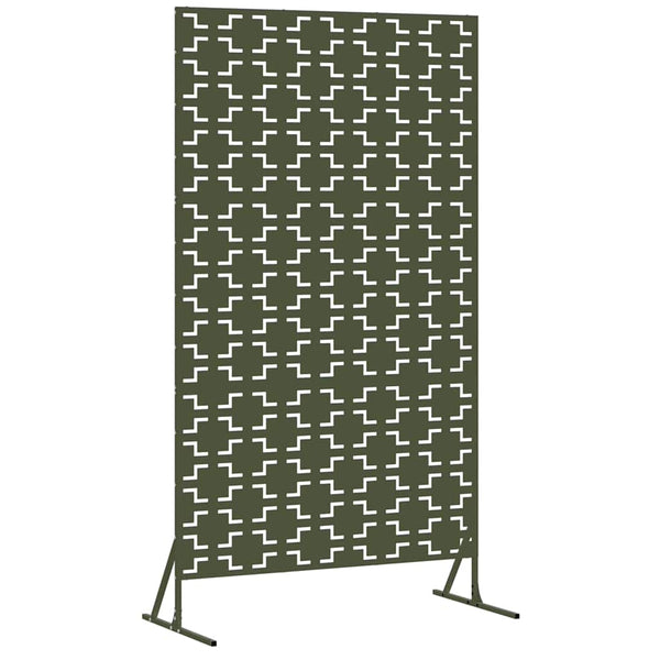 Yksityisyysnäyttö 100 x 50 x 180 cm Teräs Oliivinvihreä