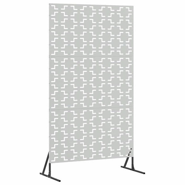 Yksityisyysnäyttö 100 x 50 x 180 cm Galvanoitu teräs Hopea