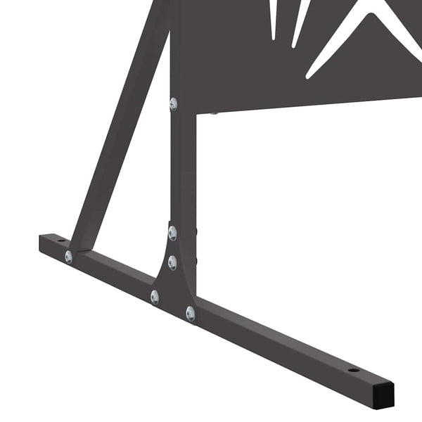 Yksityisyysnäyttö 100 x 50 x 180 cm Teräs Musta