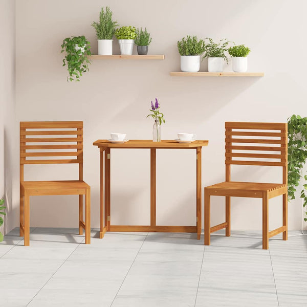 Puutarhatuoli 2 kpl Ruskea 50 x 50 x 91 cm Täysi Akaasiapuu