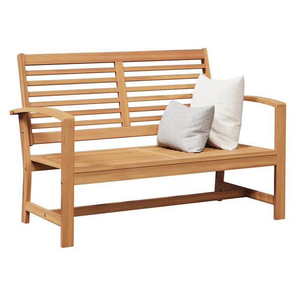 Puutarhapenkki, täysi tiikki, luonnollinen väri, mitat 110 x 64 x 76.5 cm