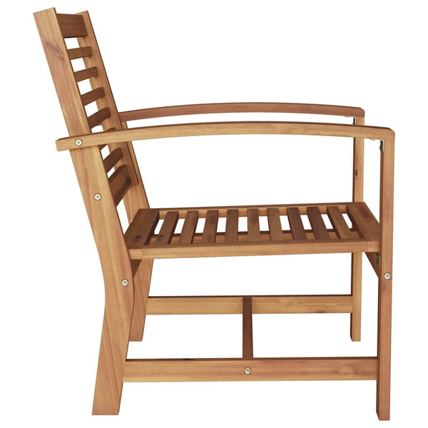 Puutarhatuolit 2 kpl luonnollinen väri, mitat 60 x 65 x 76.5 cm