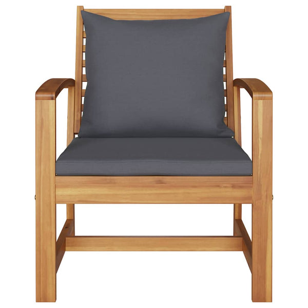 2 kpl puutarhatuoleja luonnollinen 60 x 65 x 76.5 cm